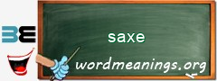 WordMeaning blackboard for saxe